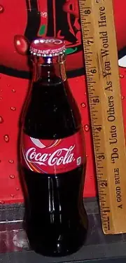2016 COCA COLA RIO OLYMPIC'S PROUD PARTNER 8 OUNCE GLASS COCA COLA BOTTLE