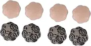 [ROMISBABA] 2sets Invisible Push-up Breast Pasties Lace Pads Adhesive Back for Night Out 2pairs*2
