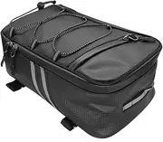 Labymos Bike Rack Rear CER Bag Trunk Bag PU Waterproof 9L Large Capacity Storage Luggage Cycle Storage Bag Mountain Bike