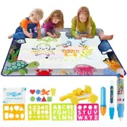 80x100cm Large Magic Water Drawing Painting Mat Kids Aqua Doodle Board Toy +Pen