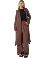 [Sass] Zina Trench Coat in Chocolate