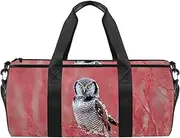 EGGDIOQ White Owl Designed Travel Duffel Bag Luggage Tote Bag Gym Sports Bag for Man Women