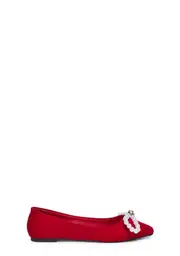 Grace Mode Pointed Flats - Red