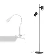 Modern LED Bright Reading Light Set | 1 LED Reading Light Lamp & 1 LED Floor ...