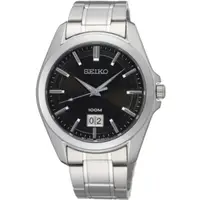 在飛比找PChome24h購物優惠-SEIKO 爵士品味石英錶-黑面