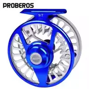1pcs 3+1 BB Wheel Blue Fly Fishing Reel CNC Machine Right & Left Handle Aluminum