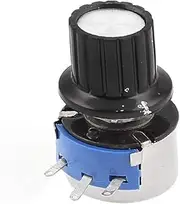 NEW LON0167 20K 20Ohm 3 Terminals Rotary Audio Single Turn Potentiometer Pot w Cap(20K 20Ohm 3 Terminals Rotary Audio Potentiometer mit Potenziometerkopf mit Kappe