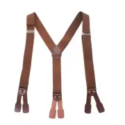 Mens Button End Suspenders Adjustable Elastic Y Shape Tuxedo Suspender