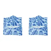 2x Annabel Trends Beach Poncho 100cm Cover Up Absorbent Drying Towel Blue Coral