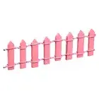 8pcs Miniature Garden Fence, 3.6 Inch Long Decorative Picket Fence, Pink