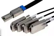 NEW Mini SAS SFF-8088 - 4X x 4, 4X w/Thumbscrews SFF-8470, 2 meters