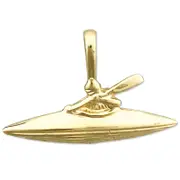 14K Gold Kayak Charm Slide
