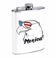 Flask Merica Eagle 01R 8oz Stainless Steel Hip Drinking Whiskey