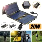 Outdoor Foldable 20w Sun Power Folding Solar Cells Charger Usb Solar Panels
