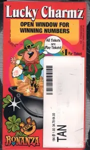 Pull Tab Ticket - Hard Card Tickets - Game - 5 Pack Lucky Charmz