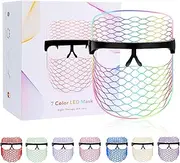 [haoyehome] Upgraded 7 Color LED Face Mask Light Therapy, Portable & Wireless, Suitable for Home Skin Care