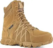 [Reebok] Men's Trailgrip Safety Toe 8" Waterproof Insulated Tactical Boot with Side Zipper Military & Tactical