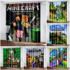 Minecraft Game Ready Made Pair Thick Blackout Curtains Thermal Ring top Eyelet