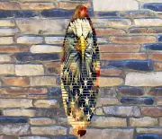 16" Bald Eagle USA Flag Helix 3D Hanging Wind Spinner Yard Decor Kinetic hws007