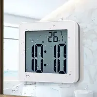 在飛比找蝦皮商城精選優惠-🔥台灣熱賣🔥 簡約浴室吸盤防水靜音時鐘學生電子鐘鬧鐘做題烘焙