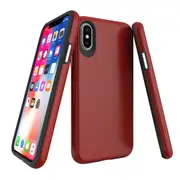 For iPhone XS & X Case, Armor Red Slim Shockproof Protective Phone Cover