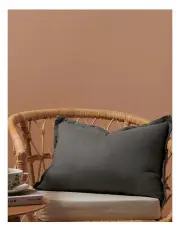 [Natural Home] Ardenne Washed French Linen Rectangular Cushion With Oxford Edge 40x60cm in Basalt Grey