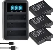 TAOHOME RLDC01FM Battery & Charger Mijia 4k Li-ion Compatible with Xiao Mi Mi Jia Action Mini Camera Parts Accessories(3 Battery Set)
