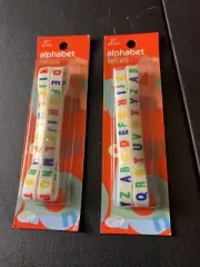 Vintage 1996 Stay-Ty Alphabet Shoe Laces 27” Lot Of 2 Pair Craft ABC Kids M