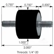 Grille Mount Isolator For Freightliner Classic, Classic XL, FLD, Cascadia