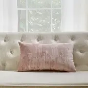 Pink With Brushed Diamond Pattern And Microgel Feather-Like Insert Pillow