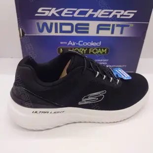 立足運動用品 男鞋 SKECHERS BOUNDER 2.0 寬楦款 免綁帶健走鞋 232673WBLK