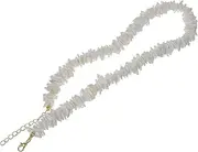 [HAPINARY] Gravel Necklace DIY Jewelry Chain DIY Jewelry Accessories Chain for DIY Use Handmade Jewelry Accessories Sewing Craft DIY Chain Crystals Necklaces Metal Chain White Agate Man Shell