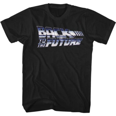 Back To the Future Movie Chrome Logo Christopher Llyod Men's T Shirt