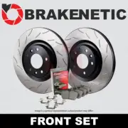 FRONT BRAKENETIC Premium RS Slot Brake Rotors + Ceramic Pads JCW GP 55.34160.41 (for: Mini)