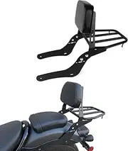 Motorcycle Backrest Seat Pad with Luggage Rack for Rebel CMX500 CMX300 2017-2023, psler Passenger Backrest Sissy Bar with Pannier Rack Shelf Motorcycle Accessories
