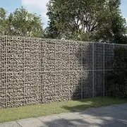 Gabion Basket with Cover 300x50x200 cm Galvanised Iron,Pots & Planters 54.1KG-3295168