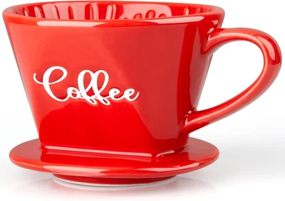 Pour Over Coffee Maker, Ceramic Pour Over Coffee Dripper, Manual Brew Maker, ...