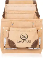Leather Tool Pouch Bag |carpenter Construction Framers Handyman |2 Hammer Holder