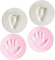 ERINGOGO 4pcs Newborn Handprint and Footprint Keepsake Inkless Mud for and Memory for Parents and Easy Fun