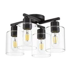 Kitchen Lighting Fixtures Ceiling, Black Semi Flush Mount Ceiling Light, Kitc...