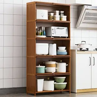 廚房置物架收納用品家用大全微波爐多功能落地多層調料碗碟
