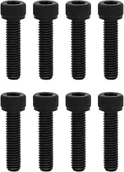 8pcs Replacement Bolts M6x25mm Metal Hexagon Socket Head Cap Screws Bolts for Stunt Scooter HIC SCS ICS Metric Thread Screws (Black)