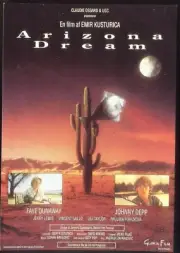 Modern FILM POSTER Postcard: ARIZONA DREAM (Faye Dunaway, Johnny Depp). FreePost