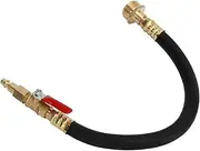 Brass Garden Hose Adapter with Flexible Hose, Winterize Blowout Adapter Winterize Sprinkler Systems, Cold Protection for Lawn Faucets and Pipes