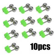 10Pcs Rod Tip Clamp Fishing Pole Fish Bite Lure Alarm Alert Twin Bell Ring Clip