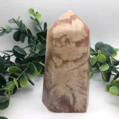 Flower Agate Crystal Tower C 4"x2"