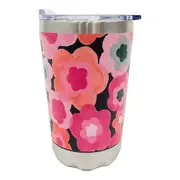 Annabel Trends 270ml Stainless Steel Coffee Mug Double Walled Mug Midnight Bloom