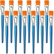 Flat Paint Brushes for Acrylic Painting,12Pcs Synthetic Paint Brushes Bulk2317