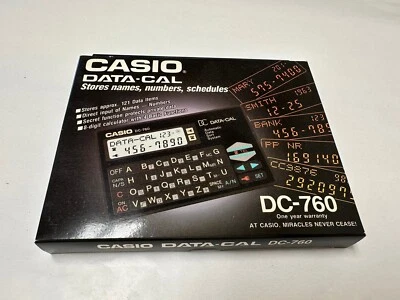 VINTAGE CASIO DC-760 DATA-CAL Black Calculator *NEW OLD STOCK
