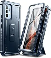 [Dexnor] for Samsung Galaxy A53 Case Built-in Screen Protector and Kickstand 360 Full Body Heavy Duty Military Grade Protection Shockproof Protective Cover for Samsung Galaxy A53 - Blue